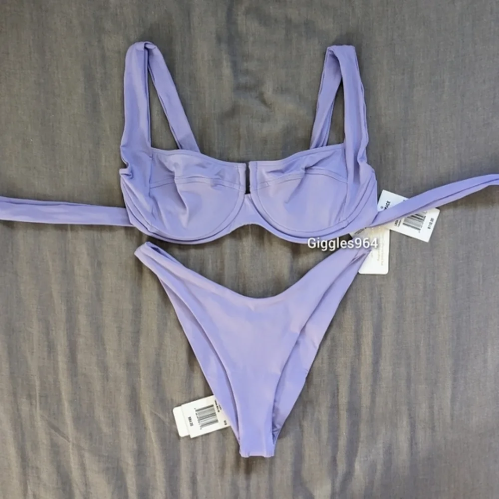 L*Space Camellia Cabana Bikini Set Wisteria